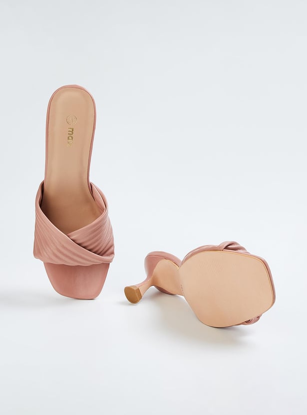 Women Overlap Strap Heel Sandals
