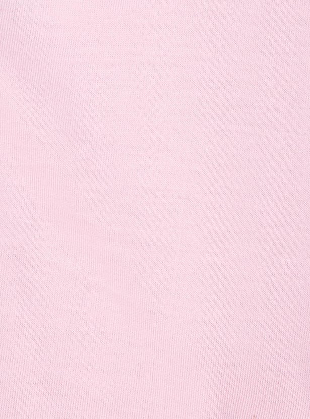 Girls Typographic Printed Cotton T-shirt