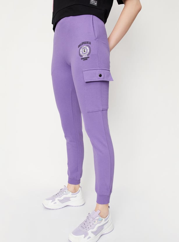 Women Solid Cargo Joggers