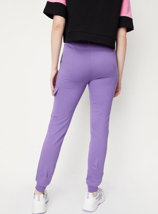 Women Solid Cargo Joggers