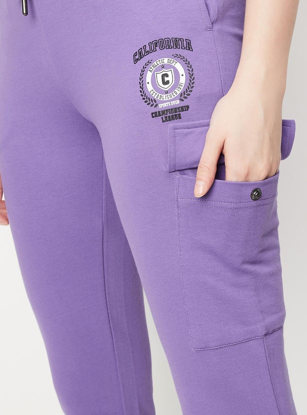 Women Solid Cargo Joggers