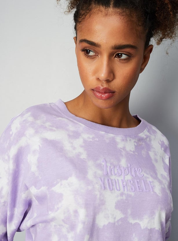 Women Cloud Printed Pocket T-shirt