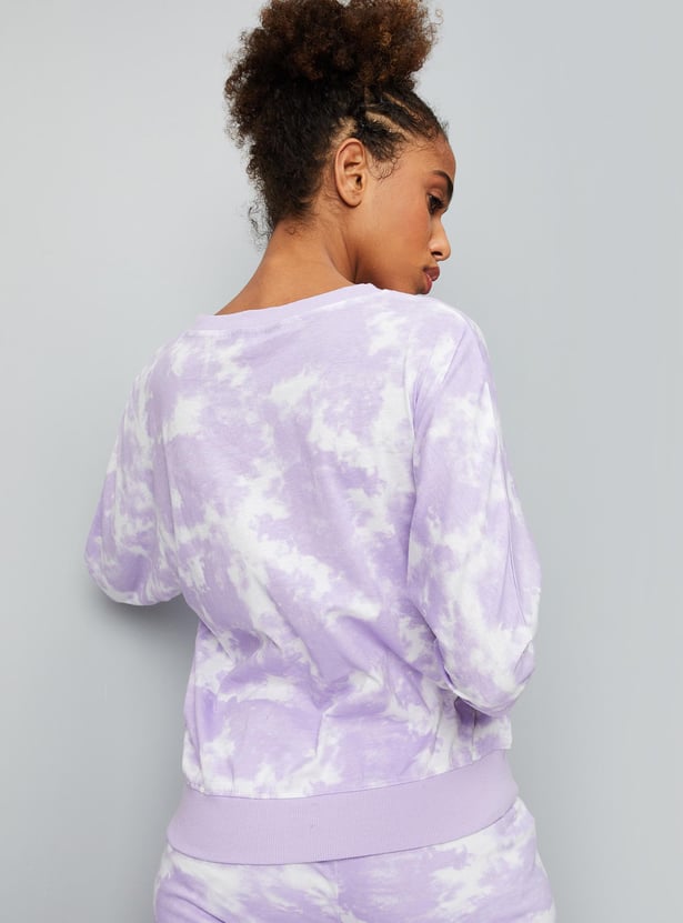 Women Cloud Printed Pocket T-shirt