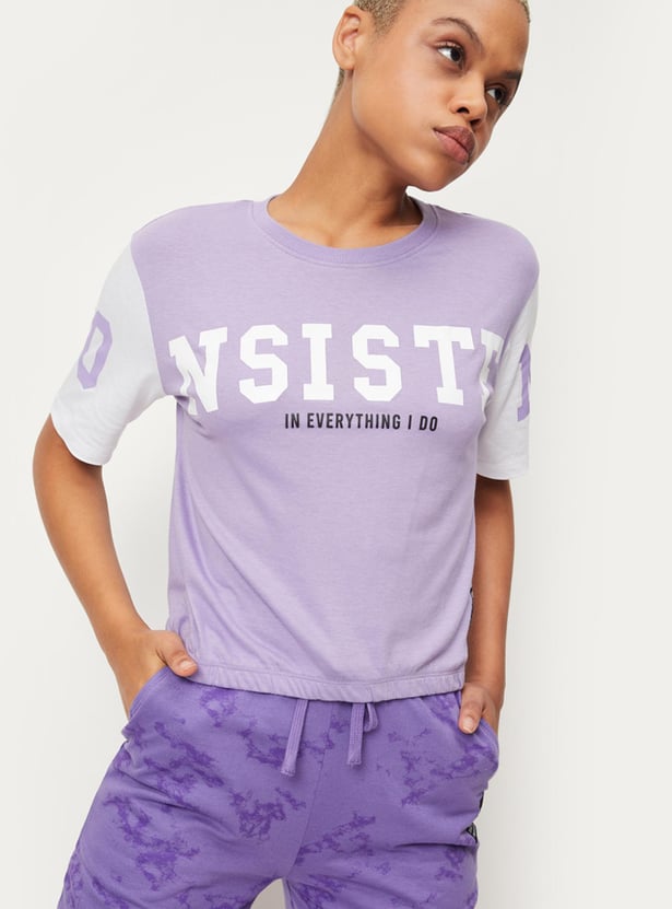 Women Colourblock Sports T-shirt