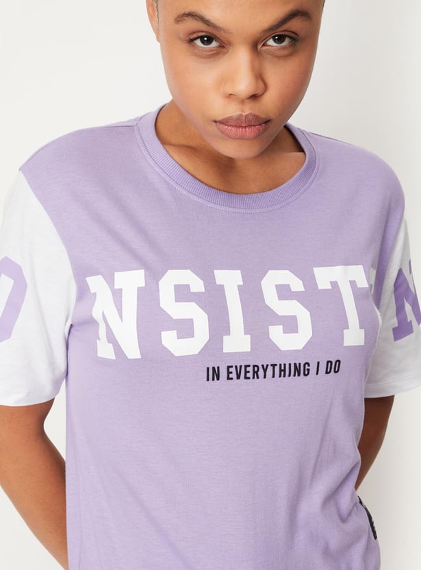 Women Colourblock Sports T-shirt