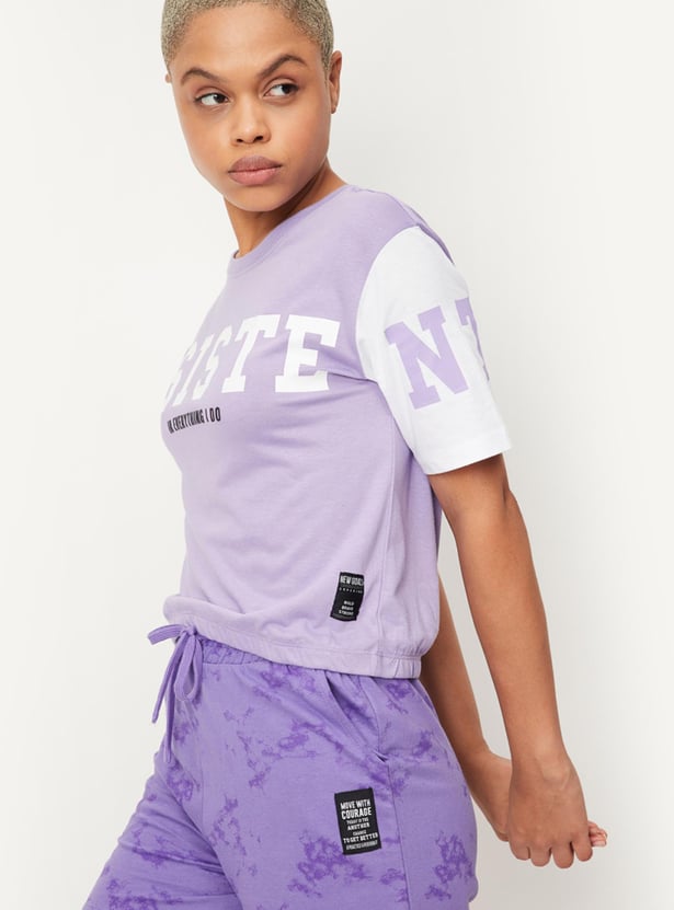 Women Colourblock Sports T-shirt