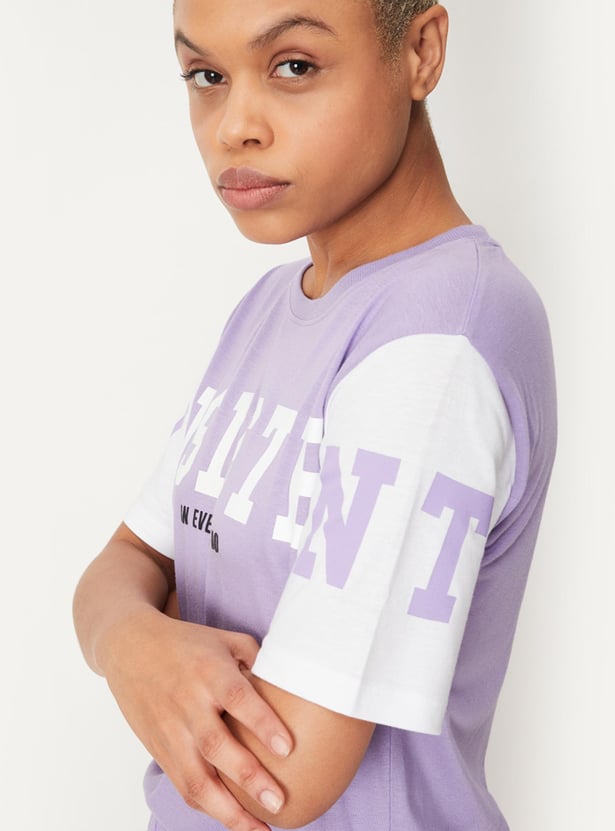 Women Colourblock Sports T-shirt