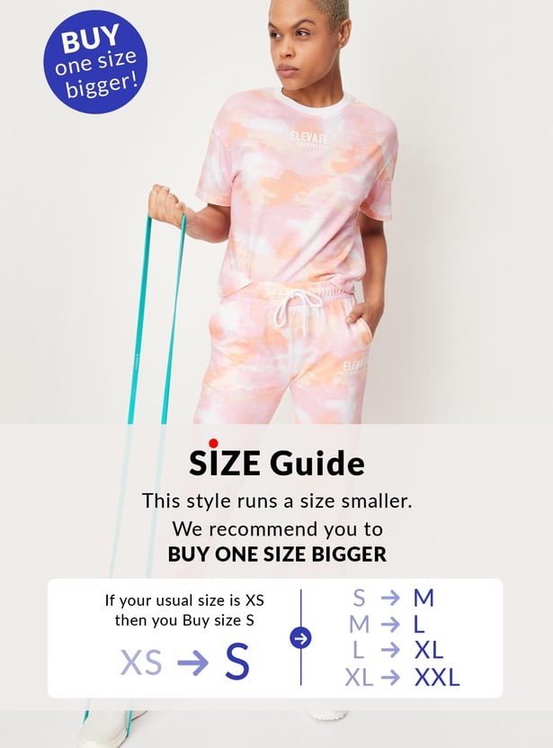 Women Cloud Printed Sports T-shirt