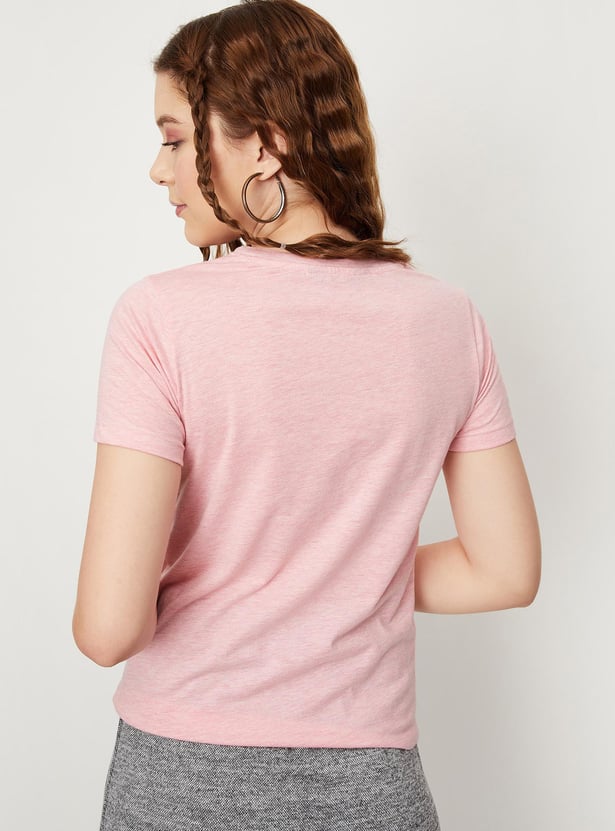 Women Round Neck Graphic T-shirt