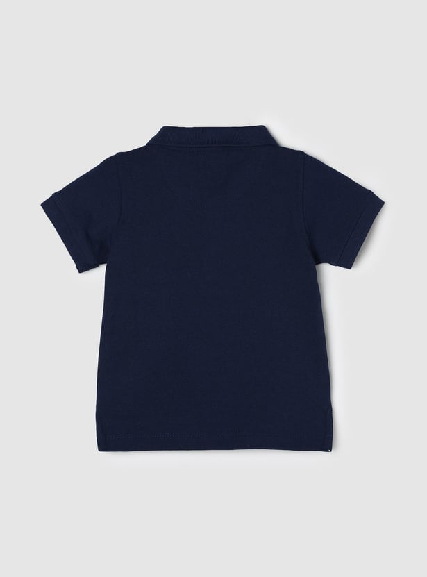 Boys Chest Embroidered Polo T-shirt