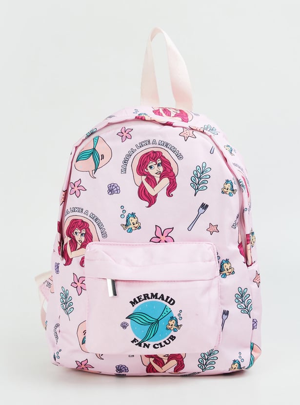 Girls Little Mermaid Printed Backpack
