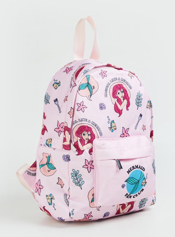 Girls Little Mermaid Printed Backpack