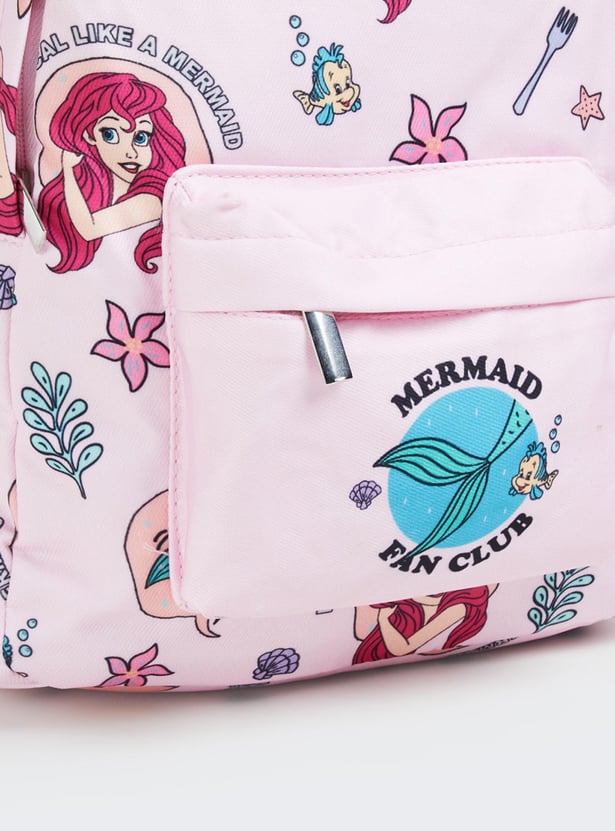 Girls Little Mermaid Printed Backpack