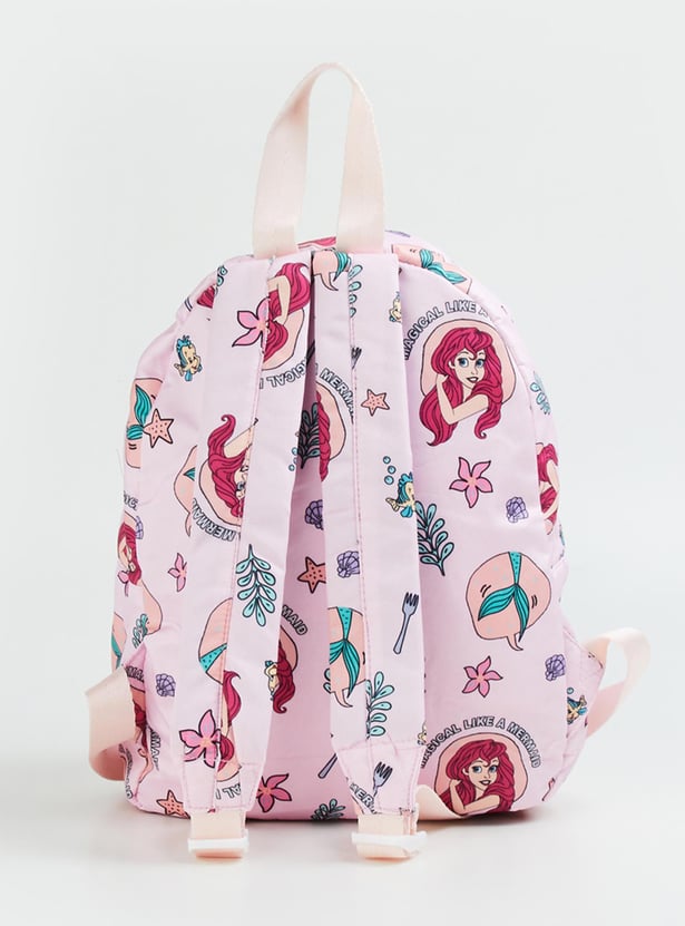 Girls Little Mermaid Printed Backpack