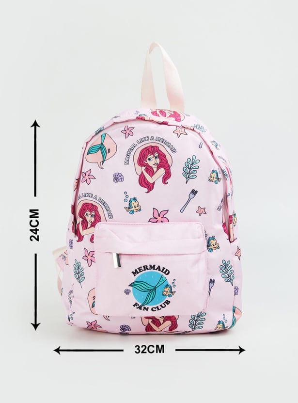 Girls Little Mermaid Printed Backpack