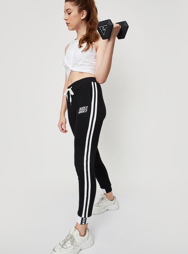 Women Side Taped Sports Joggers