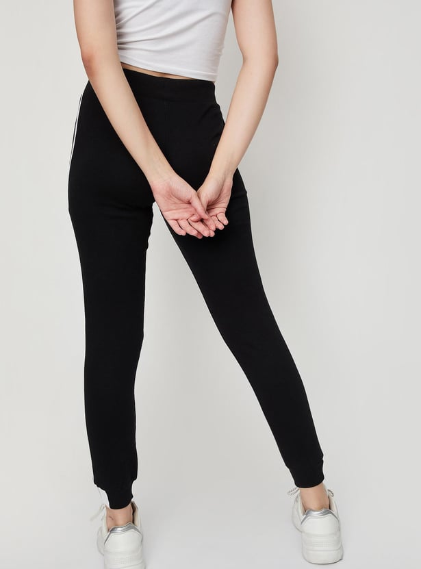 Women Side Taped Sports Joggers