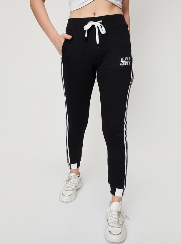Women Side Taped Sports Joggers