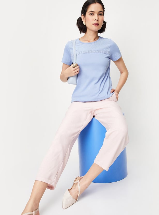 Women Embroidered Knit Top