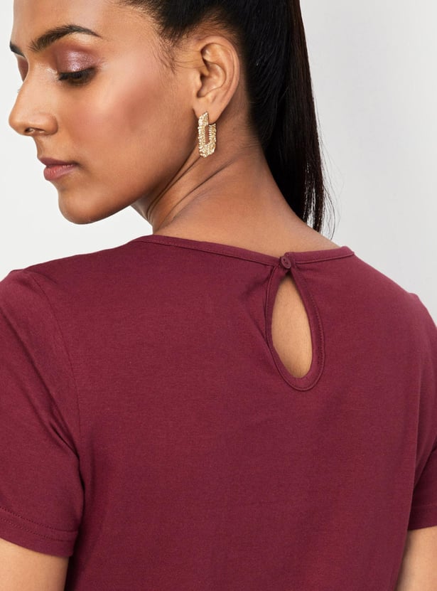 Women Lace Top with Pintuck Detail