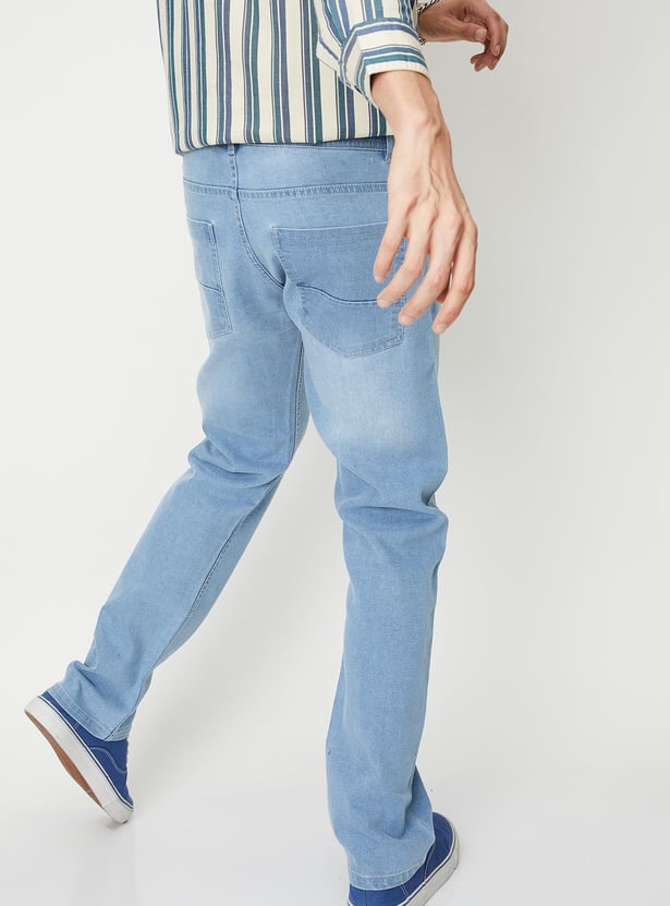 Men Regular-Fit Light Wash Jeans