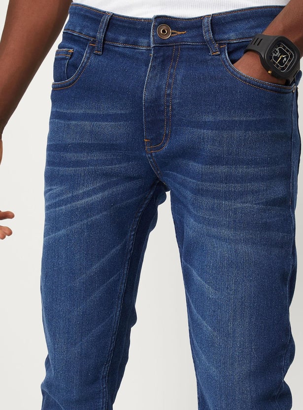 Men Washed Skinny Fit Jeans