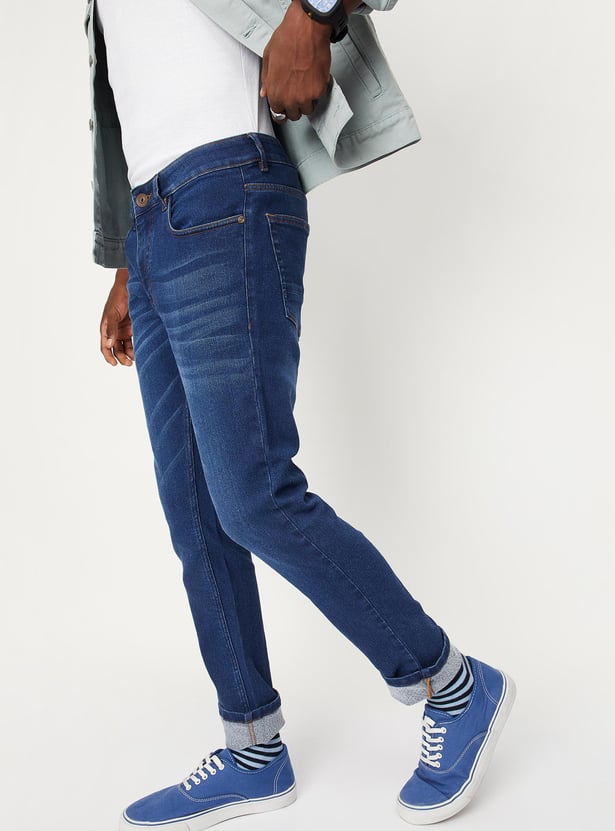 Men Washed Skinny Fit Jeans