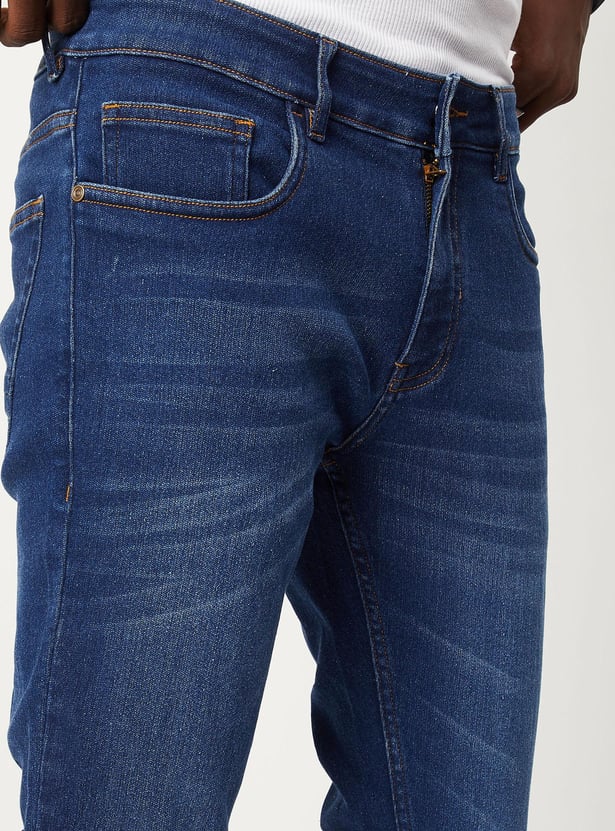 Men Washed Skinny Fit Jeans