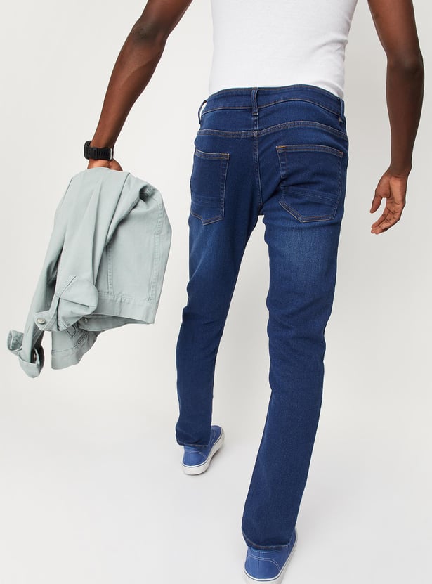 Men Washed Skinny Fit Jeans