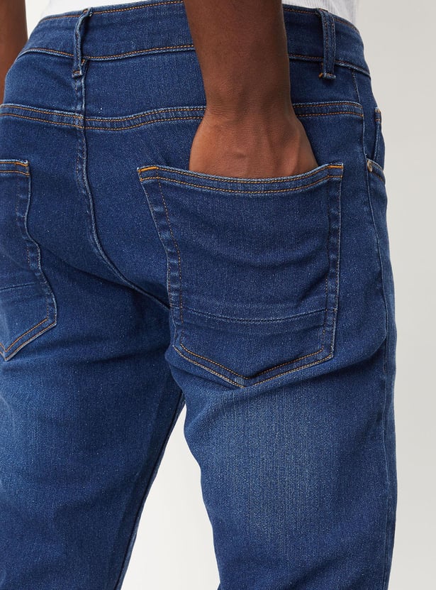 Men Washed Skinny Fit Jeans