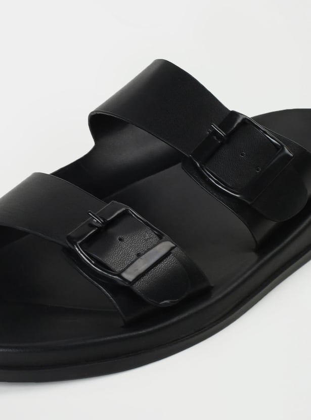 Men Double Strap Sliders