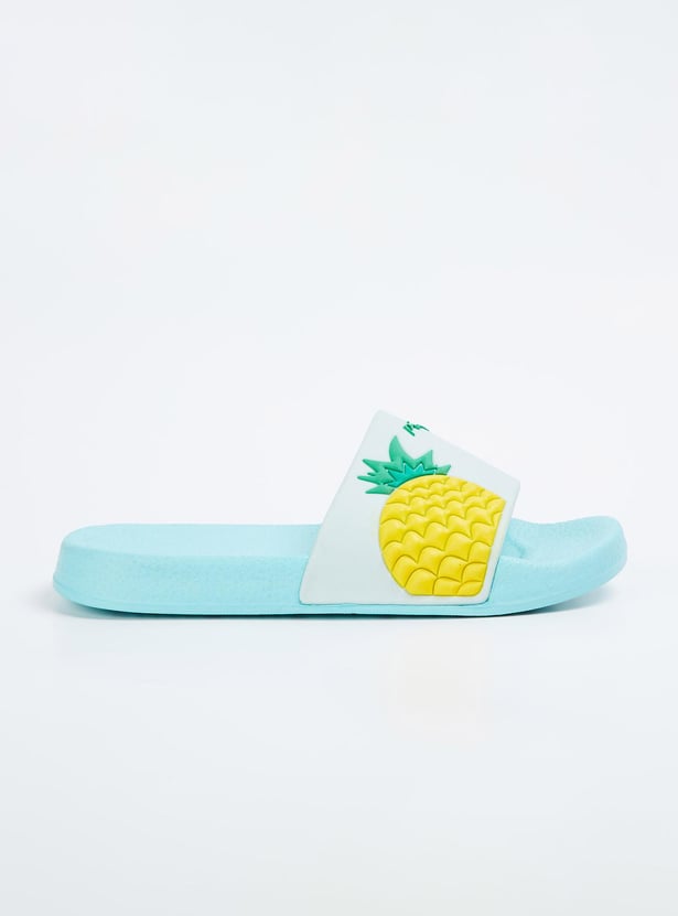 Girls Moulded Pattern Slide Sandals