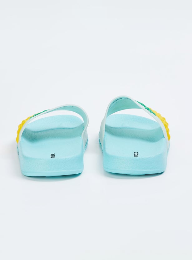 Girls Moulded Pattern Slide Sandals
