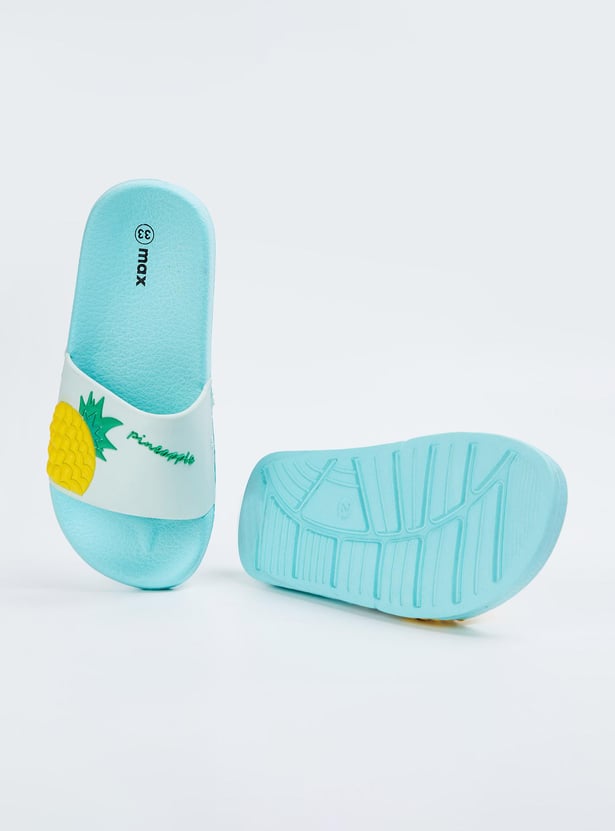 Girls Moulded Pattern Slide Sandals