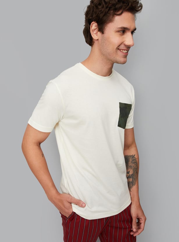 Men Printed Pocket T-shirt
