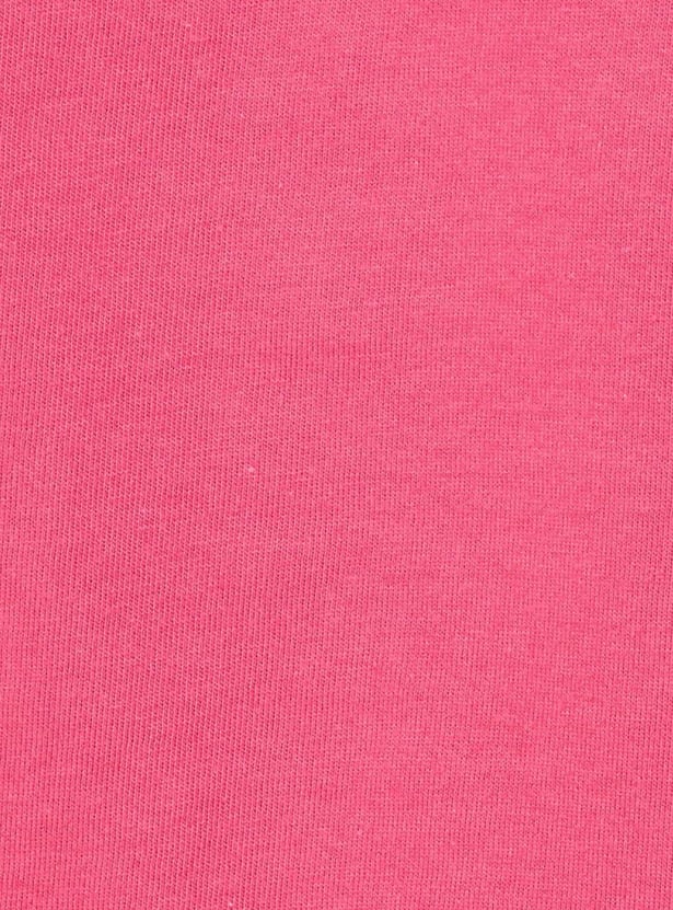 Girls Printed Cotton Crop Cotton T-shirt