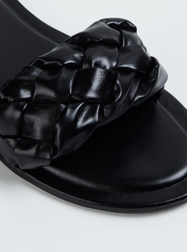 Women Woven Strap Flat Sandals