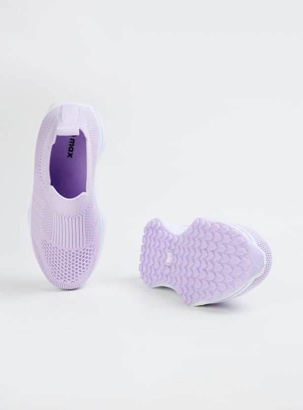 Girls Textured Slip-On Casual Shoes