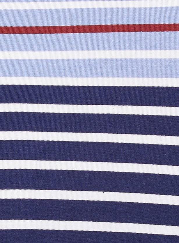 Men Striped Slim Fit Polo T-shirt