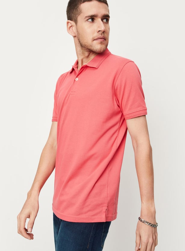 Men Solid Slim Fit Polo