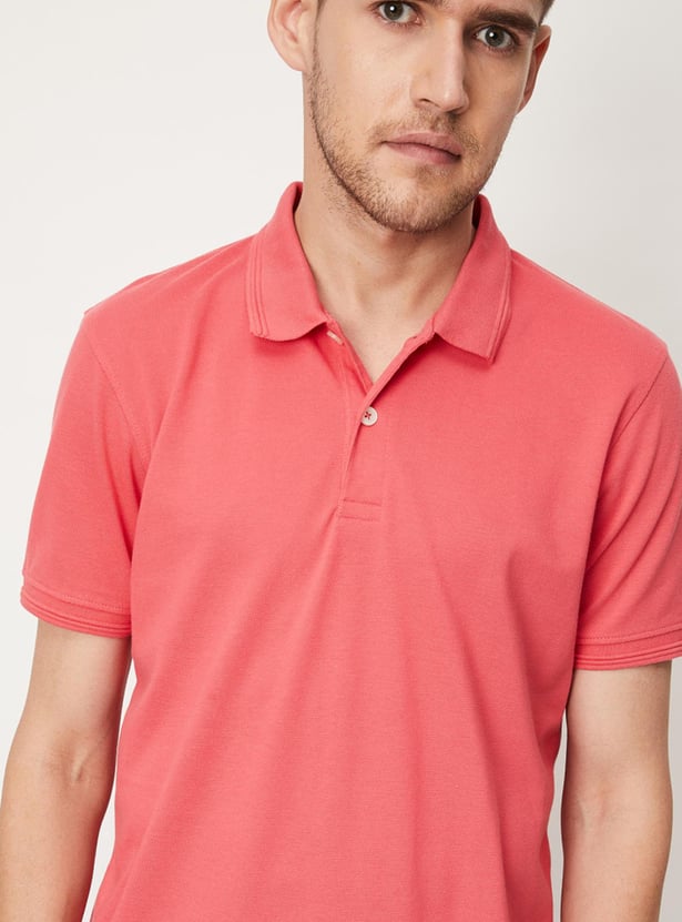 Men Solid Slim Fit Polo