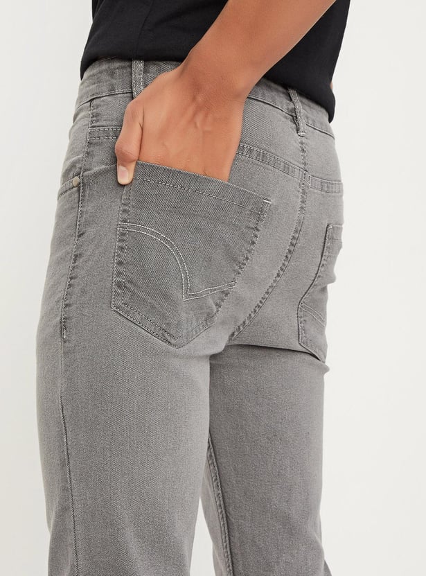 Boys Cotton Washed Slim Fit Jeans