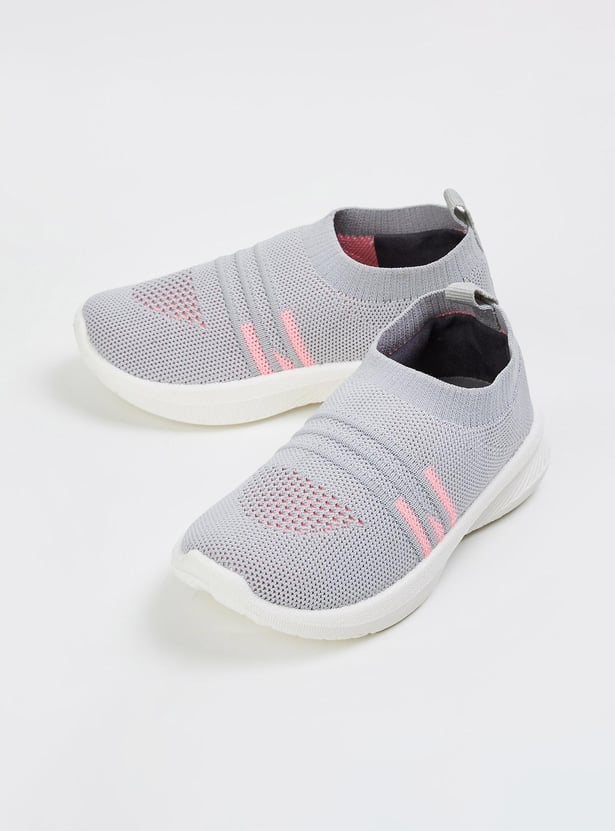 Girls Flyknit Slip-On Sports Shoes