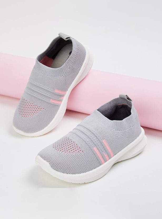 Girls Flyknit Slip-On Sports Shoes