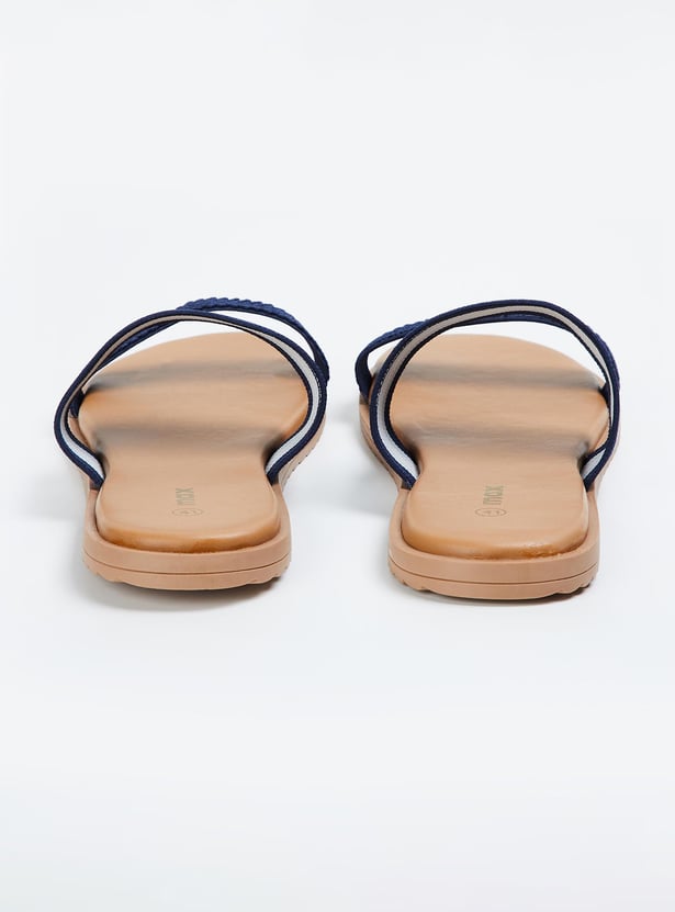 Women Striped Flat Sandals