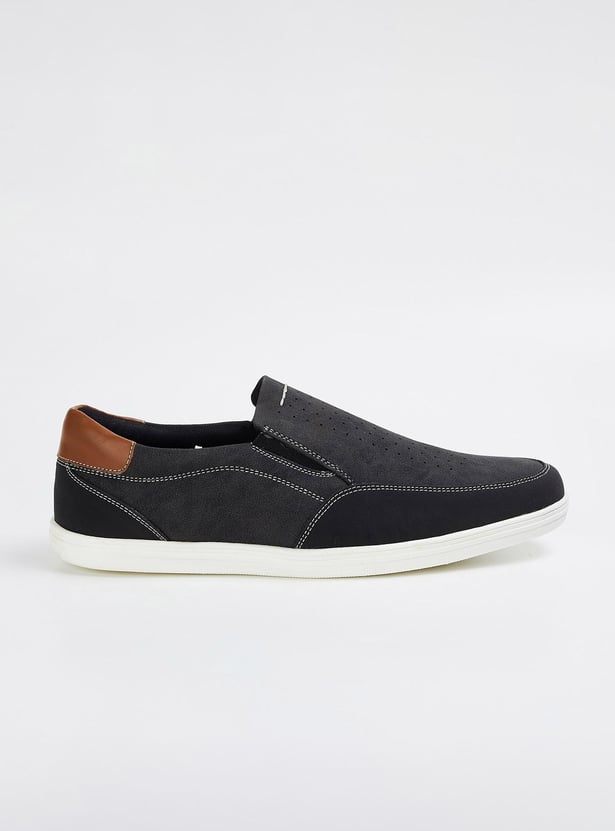 Buy Men Colourblocked Slip-On Casual Shoes Online at just Rs