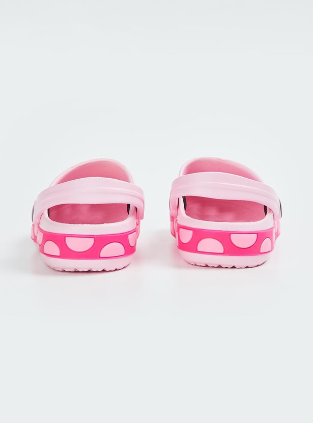 Girls Charm-Detailed Clogs with Pivoting Strap