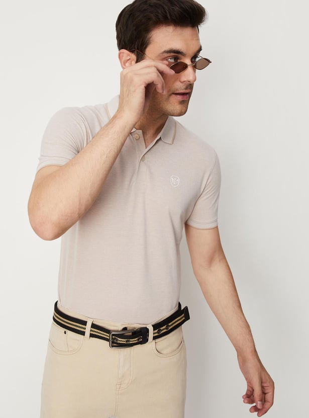 Men Solid Slim Fit Polo