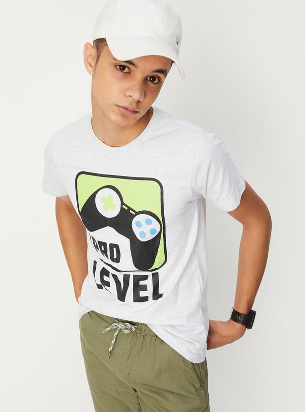 Boys Crew Neck Graphic T-shirt