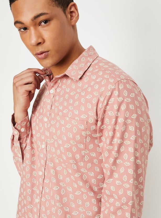 Men Printed Slim Fit Casual Shirt